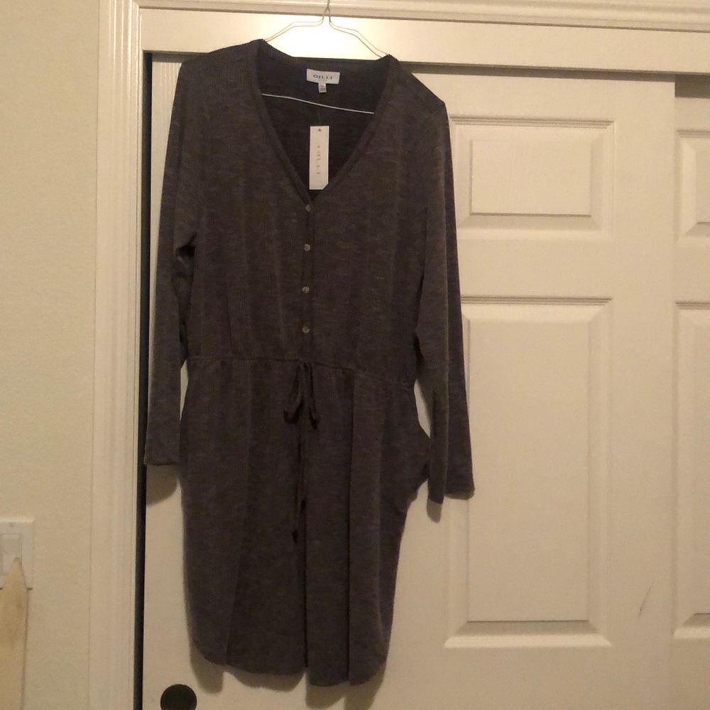 Gilli Bethany button front pullover dress. 2X
